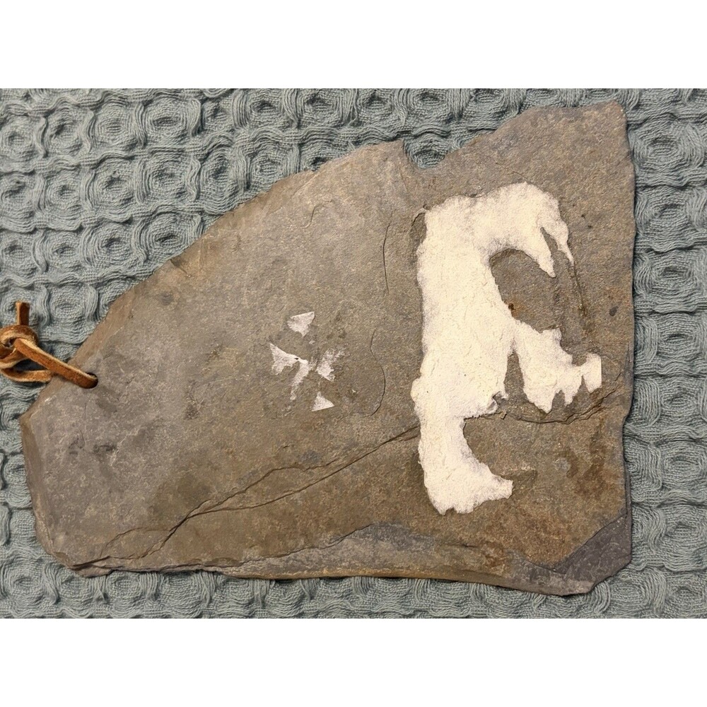 Vintage Siamese Cat Painting Rock Canvas Signed Blue Eye Kitten Art Wall Hanging - Picture 7 of 10
